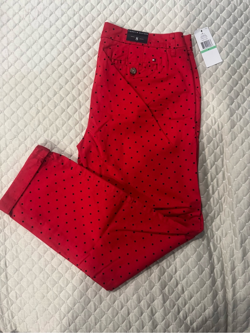 Women’s Tommy Hilfiger Red Slim Polka Dot Pants